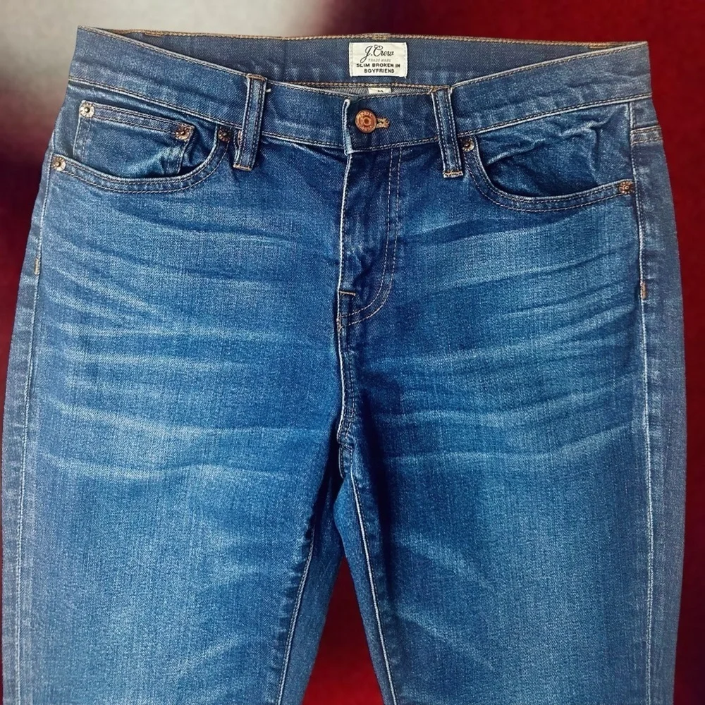 J. Crew ‘Slim Broken in Boyfriend Jean’ F4728 in Dark Wash Fall 2016 Size 28